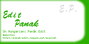 edit panak business card
