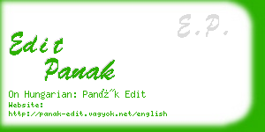 edit panak business card